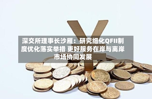 深交所理事长沙雁：研究细化QFII制度优化落实举措 更好服务在岸与离岸市场协同发展
