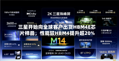 三星开始向全球客户出货HBM4E芯片样品，性能较HBM4提升超20%