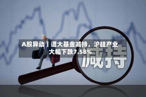 A股异动丨遭大基金减持，沪硅产业大幅下跌7.58%
