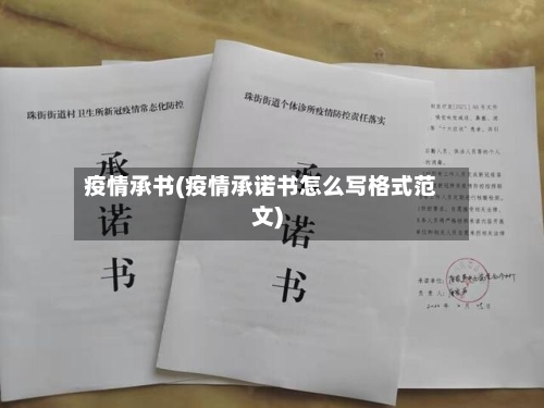 疫情承书(疫情承诺书怎么写格式范文)